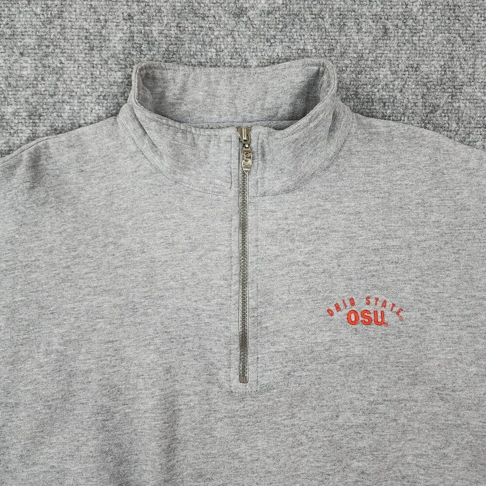 Ohio State Buckeyes Sweatshirt Adult Medium Gray 1/4 Zip Retro Gear For Sports - Picture 13 of 16